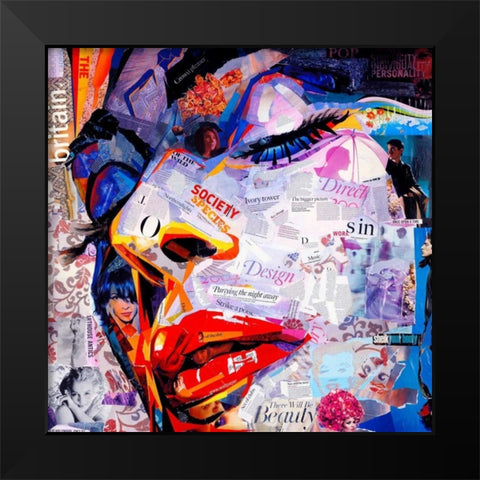 Society Black Modern Wood Framed Art Print by Grey, James