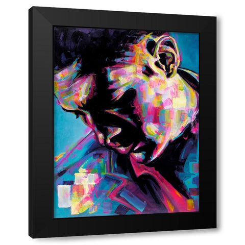 Poser Black Modern Wood Framed Art Print with Double Matting by Grey, James