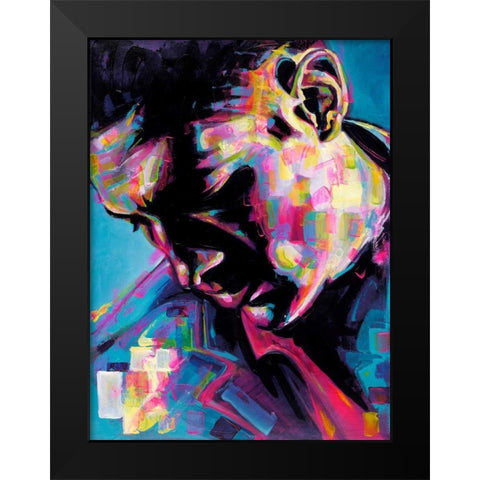 Poser Black Modern Wood Framed Art Print by Grey, James