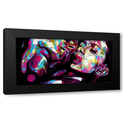 Passion Black Modern Wood Framed Art Print with Double Matting by Grey, James