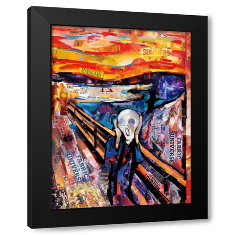 The Scream Black Modern Wood Framed Art Print with Double Matting by Grey, James
