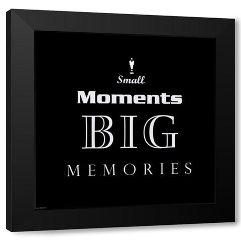 Small Moments Black Modern Wood Framed Art Print by GraphINC
