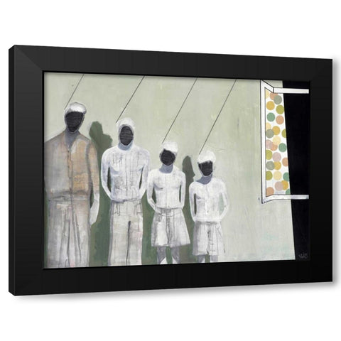 Stay Black Modern Wood Framed Art Print by Olesen, Nicolai Kubel