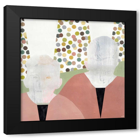Twins Black Modern Wood Framed Art Print by Olesen, Nicolai Kubel