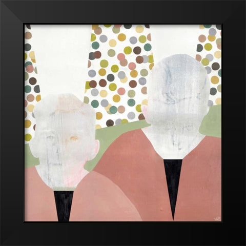 Twins Black Modern Wood Framed Art Print by Olesen, Nicolai Kubel
