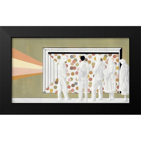 The Lineup Black Modern Wood Framed Art Print by Olesen, Nicolai Kubel