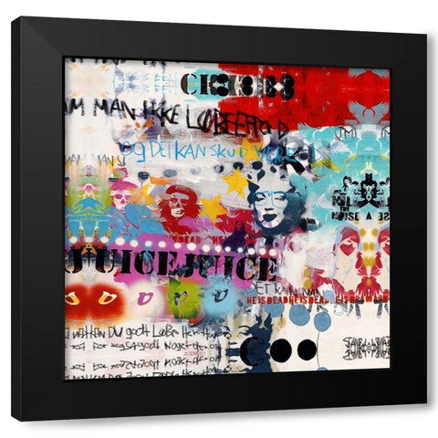 Juice Black Modern Wood Framed Art Print with Double Matting by Punk, Sean