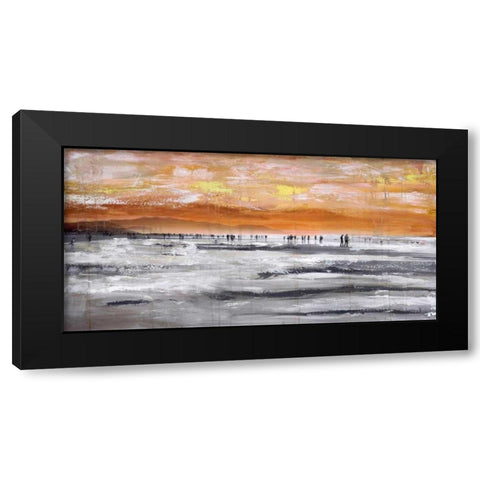 Beach II Black Modern Wood Framed Art Print by Summer, Clara