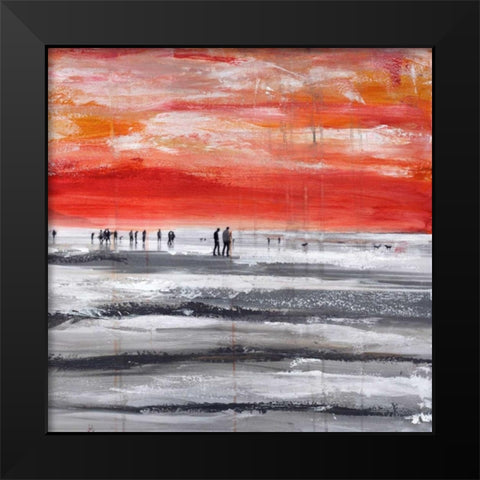 Beach IV Black Modern Wood Framed Art Print by Summer, Clara
