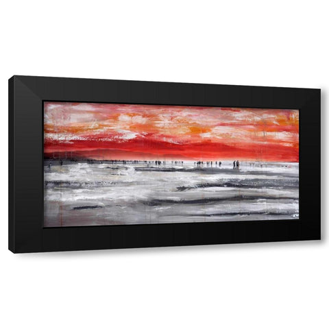 Beach IV Black Modern Wood Framed Art Print with Double Matting by Summer, Clara