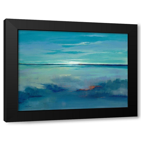 Blue Ciel Black Modern Wood Framed Art Print with Double Matting by Jackson, Victoria