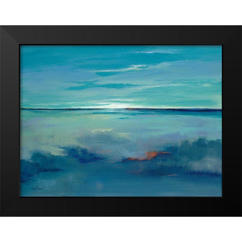 Blue Ciel Black Modern Wood Framed Art Print by Jackson, Victoria