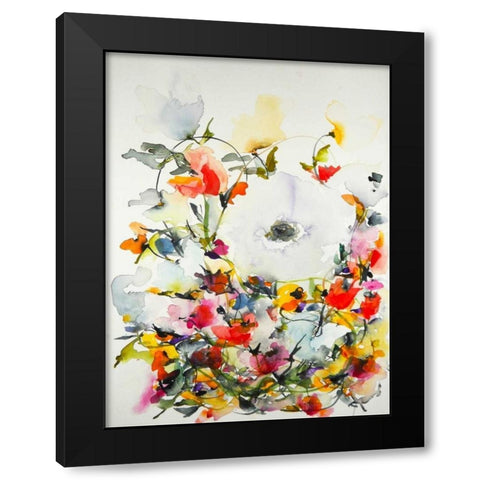 Gardenia 11 Black Modern Wood Framed Art Print by Johannesson, Karin