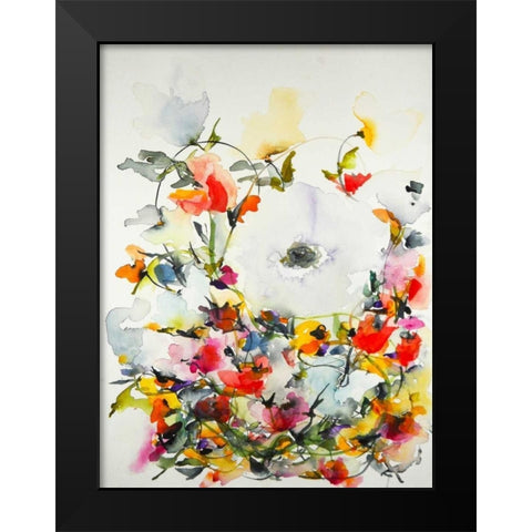 Gardenia 11 Black Modern Wood Framed Art Print by Johannesson, Karin