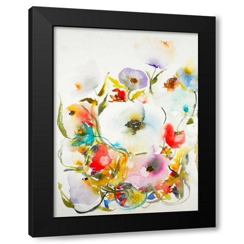 Gardenia 14 Black Modern Wood Framed Art Print by Johannesson, Karin