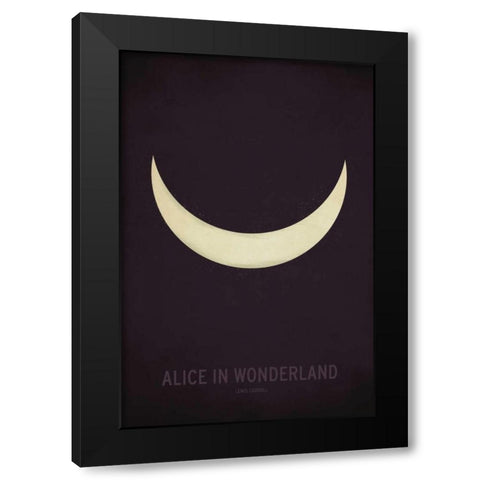 Alice in Wonderland Black Modern Wood Framed Art Print with Double Matting by Jackson, Christian