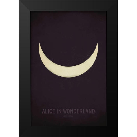 Alice in Wonderland Black Modern Wood Framed Art Print by Jackson, Christian