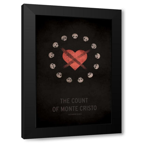 The Count of Monte Cristo Black Modern Wood Framed Art Print with Double Matting by Jackson, Christian