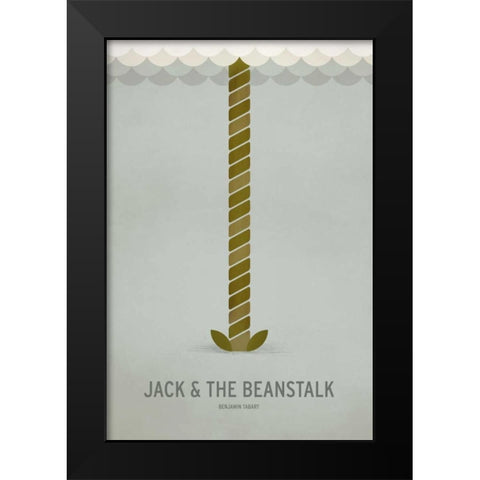 Jack and The Beanstalk Black Modern Wood Framed Art Print by Jackson, Christian