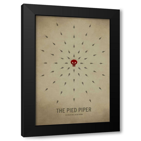 Pied Piper Black Modern Wood Framed Art Print by Jackson, Christian