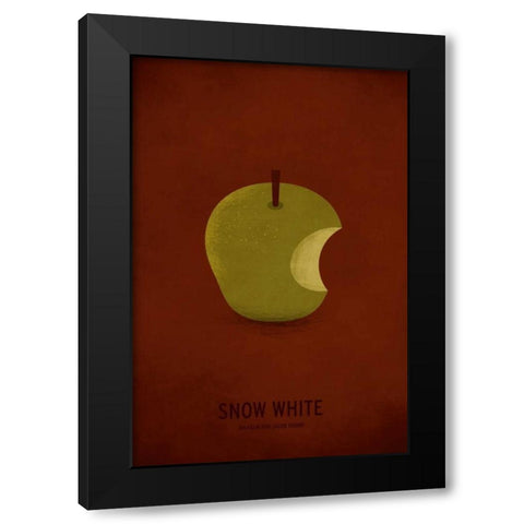 Snow White Black Modern Wood Framed Art Print with Double Matting by Jackson, Christian