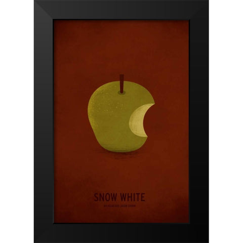 Snow White Black Modern Wood Framed Art Print by Jackson, Christian