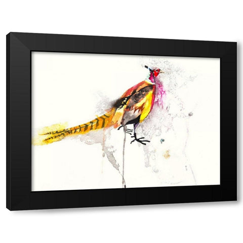 Pheasant Black Modern Wood Framed Art Print by Johannesson, Karin