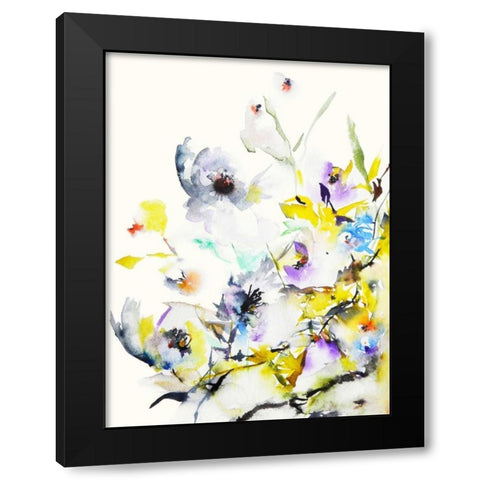 Summer Garden V Black Modern Wood Framed Art Print by Johannesson, Karin