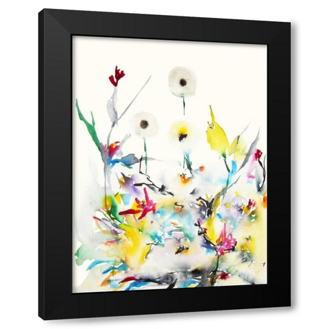 Summer Garden VI Black Modern Wood Framed Art Print by Johannesson, Karin
