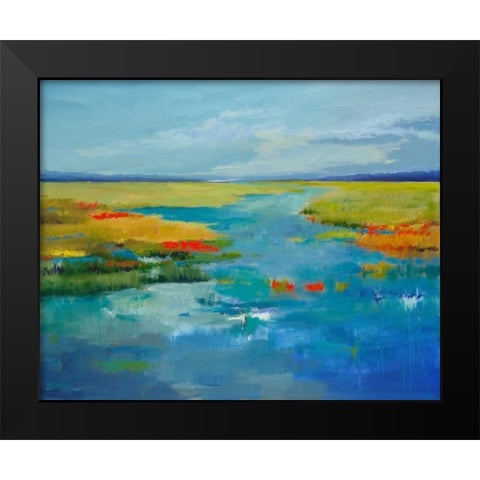 Come Away With Me Black Modern Wood Framed Art Print by Jackson, Victoria