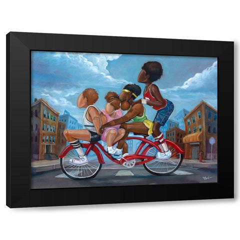 Public Transpo Black Modern Wood Framed Art Print by Jackson, Robert