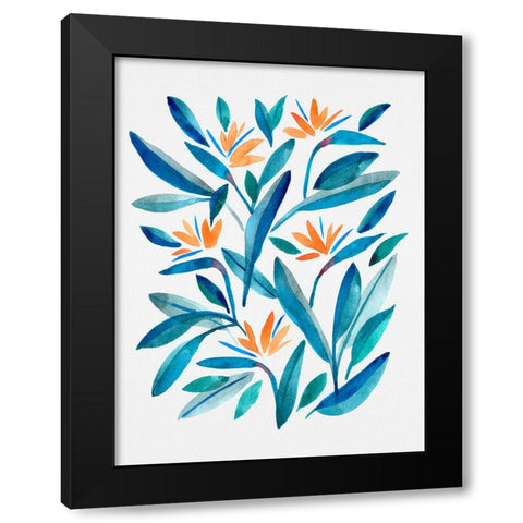Bird of Paradise Flower 1 Black Modern Wood Framed Art Print by Juncos, Cami