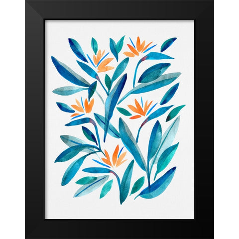 Bird of Paradise Flower 1 Black Modern Wood Framed Art Print by Juncos, Cami