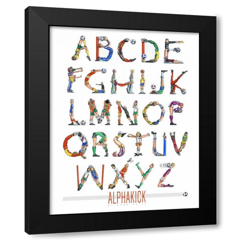 Alphakick Black Modern Wood Framed Art Print by Keith, Doug