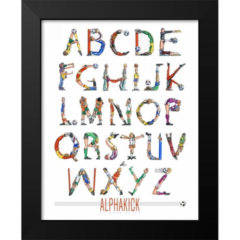 Alphakick Black Modern Wood Framed Art Print by Keith, Doug