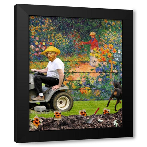 New Neighbor Black Modern Wood Framed Art Print by Kite, Barry