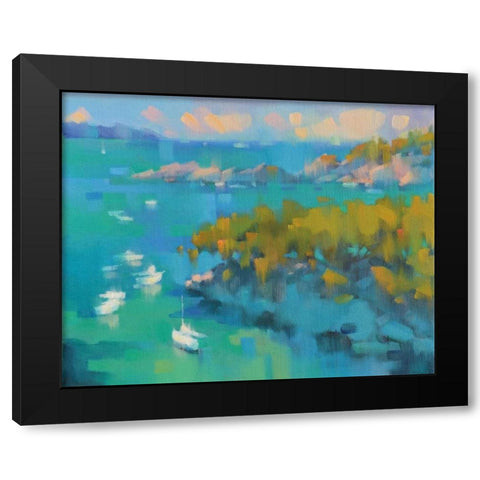 Cala Fornels II Black Modern Wood Framed Art Print with Double Matting by Krioutchkov, Alex Hook