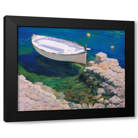 Boat Black Modern Wood Framed Art Print with Double Matting by Krioutchkov, Alex Hook