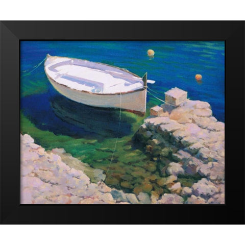 Boat Black Modern Wood Framed Art Print by Krioutchkov, Alex Hook