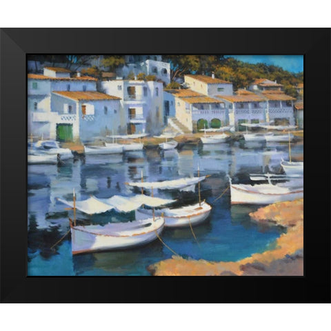 Cala Figuera Black Modern Wood Framed Art Print by Krioutchkov, Alex Hook
