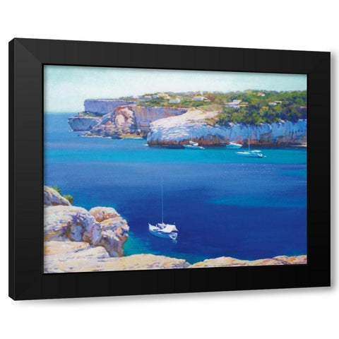 Cala Llombards Black Modern Wood Framed Art Print with Double Matting by Krioutchkov, Alex Hook
