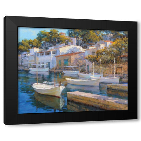 Cala Figuera 24 Black Modern Wood Framed Art Print with Double Matting by Krioutchkov, Alex Hook