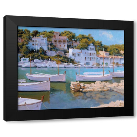 Cala Figuera 32 Black Modern Wood Framed Art Print by Krioutchkov, Alex Hook