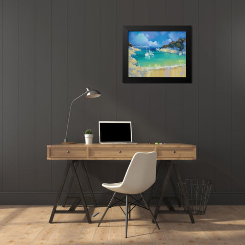 Cala Llombards IV Black Modern Wood Framed Art Print by Krioutchkov, Alex Hook