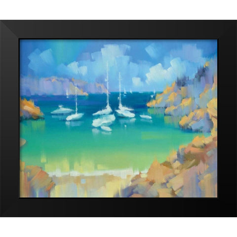 Cala Llombards VI Black Modern Wood Framed Art Print by Krioutchkov, Alex Hook