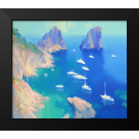 Capri II Black Modern Wood Framed Art Print by Krioutchkov, Alex Hook