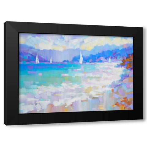 Mediterraneo Black Modern Wood Framed Art Print with Double Matting by Krioutchkov, Alex Hook