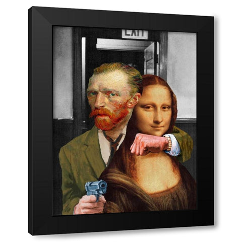 Art Theft Black Modern Wood Framed Art Print with Double Matting by Kite, Barry