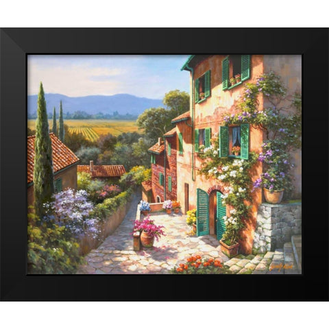 Spring in the Valley Black Modern Wood Framed Art Print by Kim, Sung