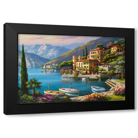 Villa Bella Vista Black Modern Wood Framed Art Print by Kim, Sung